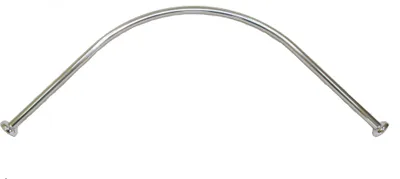 Produktbild von ALU EINTEILIG Duschvorhangstange Bogenstange 80x 80 Chrom/Silber Oval Stange Eckduschstange ovalstange