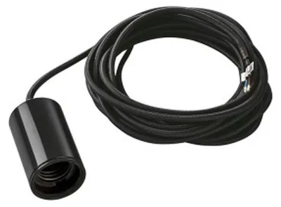 Produktbild von SLV 132690 FITU Pendelleuchte A60 rund schwarz 5m Kabel mit offenem Kabelende max. 60W