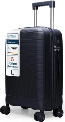 Produktbild von 4FLY Hartschalen Reisekoffer L 65 cm (60L) mit TSA Schloss, 4 Doppelrollen und Teleskopgriff, Dunkelblau