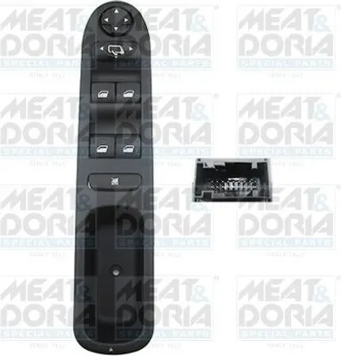 Produktbild von MEAT & DORIA 26198 Fensterheberschalter passend für PEUGEOT 207 (WA, WC) Vorne Links Fensterheber Schalter