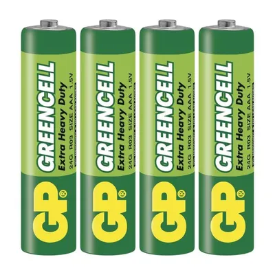 Produktbild von GP Batteries Greencell AAA, Einwegbatterie, AAA, Zinkchlorid, 1,5 V, 4 Stück(e), Grün