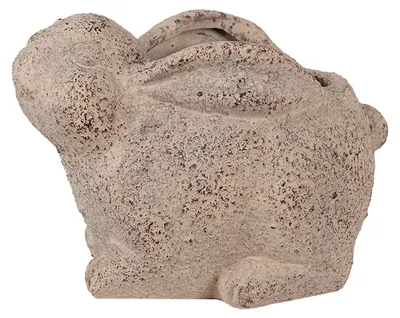 Produktbild von Clayre & Eef Blumentopf Kaninchen 17x12x12 cm Beige Keramik
