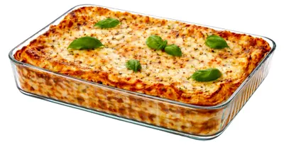 Produktbild von Rechteckige Auflaufform aus hitzebeständigem Borosilikatglas, 3800 ml, 40 x 27 x 5 cm, geeignet für Backofen, Mikrowelle und Gefrierfach, spülmaschinenfest