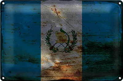 Produktbild von Blechschild Flagge Guatemala 18x12cm Flag Guatemala Rost
