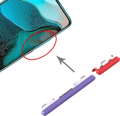 Produktbild von Power Volume Button für Xiaomi Redmi K30 Pro Lila Lautstärke On Off Ersatzteil