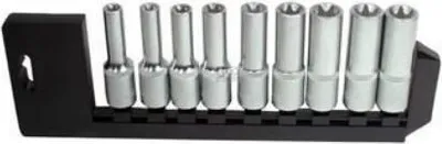 Immagine prodotto di BGS 2026 | Set di chiavi a bussola profilo E, profonde | 12,5 mm (1/2") | SW E10 - E24 | 9 pz.