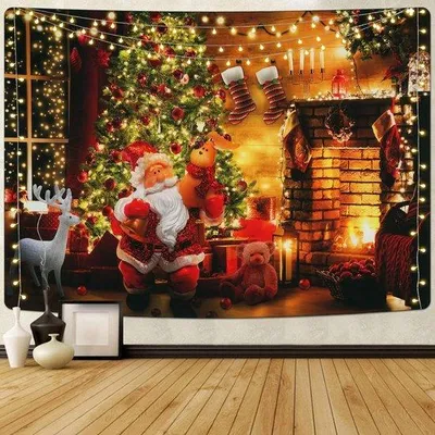 Productafbeelding van Famanu wandtapijt met kerstmotief - 150 x 130 cm