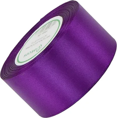 Immagine prodotto di Nastro in raso viola scuro melange 50 mm - 32 m