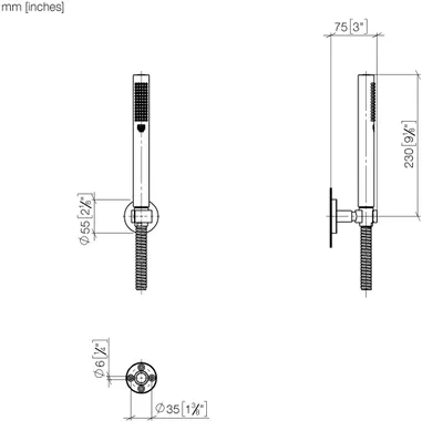 Produktbild von Dornbracht Schlauchbrausegarnitur, mit Stabhandbrause, 27806625-26