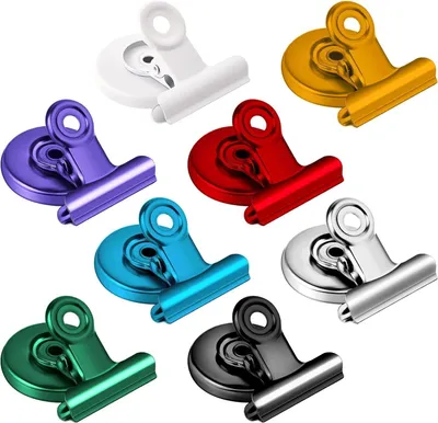 Produktbild von Magnet-Clips, 8er-Pack, starke Kühlschrankmagnet-Clips, robuste Kühlschrankmagnete, Clip-Magnete für Klassenzimmer, Whiteboard, Büro, Foto, magnetische Clips, Schließfach-Dekorationen für Mädchen, Kinder