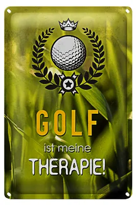 Produktbild von Blechschild Spruch 20x30cm Golf ist meine Therapie