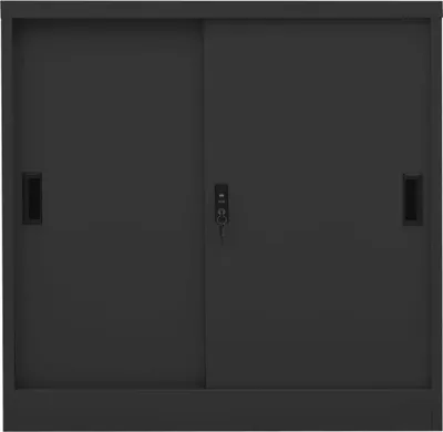 Produktbild von vidaXL Büroschrank mit Schiebetür Anthrazit 90x40x90 cm Stahl