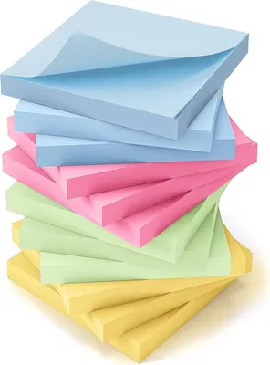 Produktbild von 1200 Stück Haftnotizen Klebezettel - 76 x 76mm Sticky Notes, Selbstklebende Haftnotizzettel Klebezettel bunt zettel farbig Notizblöcke für Büro Haus, 1200 Blatt insgesamt 4 Farben