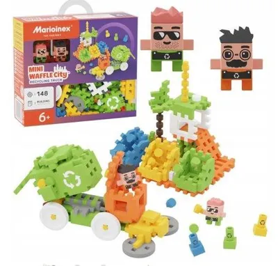 Produktbild von Marioinex Mini Waffle-Bausteine – City: Müllwagen  148 Teile