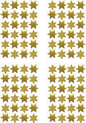 Produktbild von Oblique Unique 96 Sterne Sticker Stern Aufkleber für Weihnachten Weihnachtsdeko Geschenkdeko Basteln Glänzend - gold