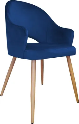 Obrázok produktu pre Sametová stolička s dubovými nohami MG16