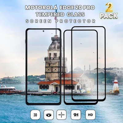 Obrázok produktu pre 2-balenie Motorola EDGE 20 Pro Ochranné sklo na displej - Tvrdené sklo 9H - Super kvalita 3D