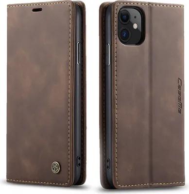 Produktbild von iPhone 11 Hülle, LaimTop Retro Kunstledertasche TPU Innere, Kartenfächer, Magnetverschluss, Klapphülle mit Standfunktion Schutzhülle für iPhone 11 Kaffee