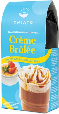 Produktbild von Gemahlener Kaffee mit Crème-Brûlée Geschmack CHiATO Crème Brûlée, 250 g