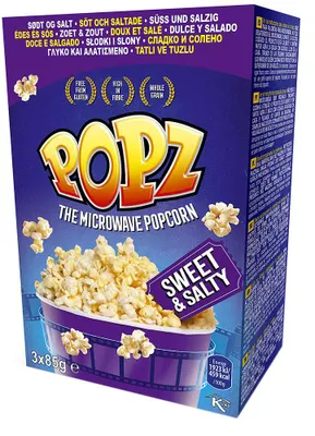Produktbild von POPZ Mikrowellen Popcorn Sweet & Salt 255 g