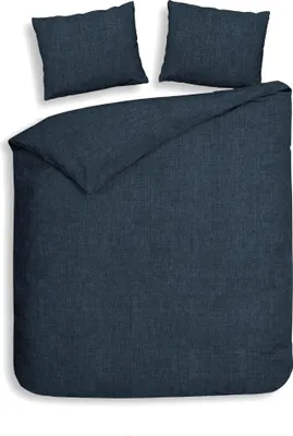 Produktbild von Heckett and Lane Franela Dbo 240 Blue Horizon Bettwäsche 1 x Bettbezug 240x220 + 2 x Kopfkissenbezug 80x80 Blue-Horizon Uni blau