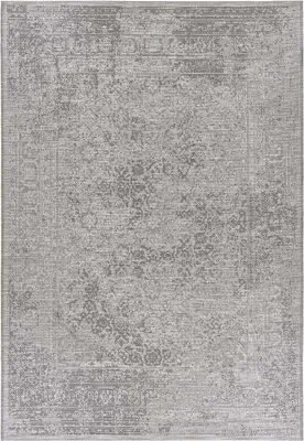 Produktbild von In- und Outdoorteppich - Grau - 200 x 290 cm - Barockmuster