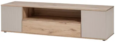 Produktbild von Wohnzimmer Lowboard mit 160 cm Breite in Eiche mit Kaschmir, 2 Türen & 1 Schublade -CARRICA-164