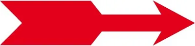 Produktbild von Dreifke® Aufkleber I Drehrichtungspfeil, RoHS konform, rot, Folie, selbstkleb...