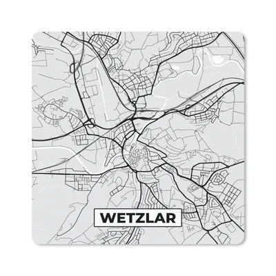 Produktbild von MuchoWow® Mauspad Mousepad Karte - Deutschland - Stadtplan - Wetzlar 20x20 cm - Mousepads - Maus Mat - Pad - Mausunterlage - Desk Mat - Bureauartikeln