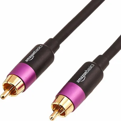 Obrázok produktu pre AmazonBasics PBH-19089, RCA, Samec, RCA, Samec, 4,57 m, Čierna, Zlato, Purpurová