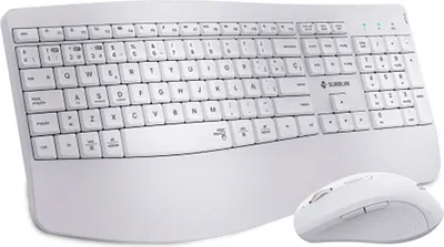 Zdjęcie produktu dla SUBBLIM SUBKBC-DCOPW1, Bezprzewodowy, RF Wireless + Bluetooth, Membranowa, QWERTY, Biały, Dołączona myszka