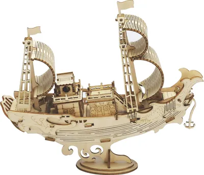 Immagine prodotto di ROBOTIME Rolife Puzzle in legno 3D Nave diplomatica giapponese 91 pezzi