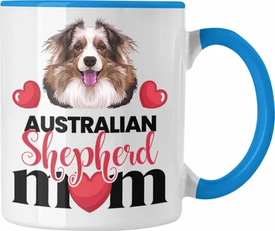 Produktbild von Trendation - Australian Shepherd Besitzer Mom Mama Tasse Geschenk Lustiger Spruch Geschenkidee Australian Shepherd Besitzerin (Blau)