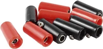 Zdjęcie produktu dla Złącze głośnikowe – wtyk bananowy 4 mm (żeński) – adapter – zestaw 10 sztuk