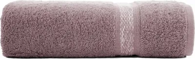 Immagine prodotto di Asciugamano 30x50 Altea rosa cipria con bordo decorativo a righe in spugna melange 500 g/m2 Eurofirany