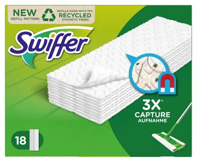 Zdjęcie produktu dla Zestaw wkładek do mopu Swiffer do podłóg, zawierający 18 sztuk