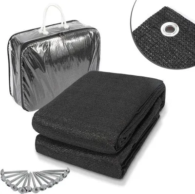 Produktbild von Zeltunterlag 400x400cm Schwarz 13 Stifte
