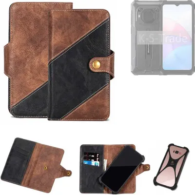 Produktbild von K-S-Trade Handyhülle Schutzhülle Bookstyle Case kompatibel mit Blackview BV6200 Klapphülle Cover Hülle Schutztasche 1x