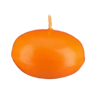 Produktbild von Maxi Schwimmkerzen Orange Ø 80 x 32 mm, 8 Stück