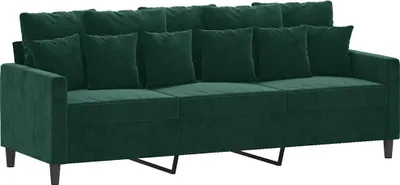 Obrázok produktu pre vidaXL 3-miestna pohovka Dark Green 180 cm Velvet