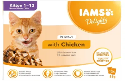 Immagine prodotto di Iams, Cibo umido, pollo, 12x 85g