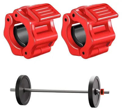 Produktbild von Hantelklemme Hantelverschluss Langhantelklemme - 50 mm - 2 Stück - Nylon und ABS - Schnellverschluss