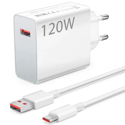 Zdjęcie produktu dla ładowarka 120W, szybka ładowarka do Xiaomi 15 14 13 Ultra 14T 13T 12T 11T, do Xiaomi Redmi Note 14 13 12 11S 10 Pro 14C, Poco F7 Ultra X7 F6 M6 X6