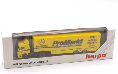 Produktbild von Herpa 036276 Mercedes-Benz SK '88 Renntransporter "ProMarkt" 1:87 in