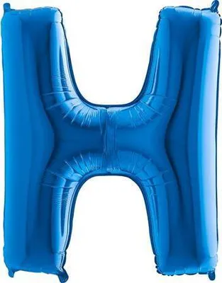 Obrázek produktu pro Nafukovací balónek písmeno H modré 102 cm