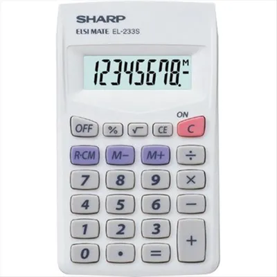 Productafbeelding van Sharp EL-233SB, desktopmodel, financiële calculator, 8 cijfers, 1 regel, batterij, grijs