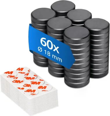 Produktbild von ECENCE Magnet für Magnettafel 60x Ferrit Magnet, starke Haftmagnete Kühlschrank - & Whiteboard-Ma
