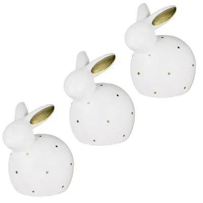 Produktbild von Deko Porzellan Hasen Osterdeko 6,5 x 8,5 cm