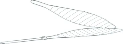 A wireframe illustration of two fish grilling baskets.