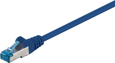 Produktbild von CAT 6A Patchkabel, S/FTP (PiMF), blau Kupferleiter (CU), halogenfreier Kabelmantel (LSZH)